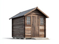 Gartenhäuser aus Holz 300 x 240 x 240 cm - Braun-Grau - mit Satteldach für den Garten