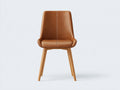 Esszimmerstühle Kunstleder 48x55x86 cm - Braun-Holzfarben - Modernes Design für Esszimmer