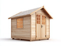 Gartenhäuser 260x210x235 cm aus Holz in Hellbraun-Schwarz - klassischer Outdoor-Stil mit Doppeltür und Fenster