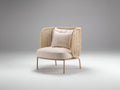 Polyrattan Gartensessel 86 x 82 x 78 cm - Naturbeige-Creme - für Garten und Terrasse im modernen Lounge-Stil