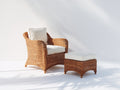 Polyrattan Gartensessel Rattanoptik 92x88x96 cm - Braun-Weiß - Komfort Design