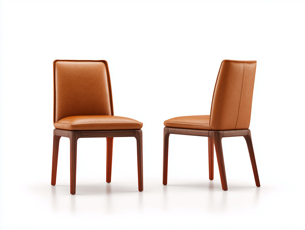 Esszimmerstühle Kunstleder 48x56x86 cm - Braun - Modernes Design