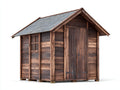 Gartenhäuser Massivholz 248x186x232 cm - Dunkelbraun - Rustikales Gartenhaus mit Satteldach