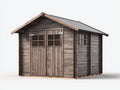 Gartenhäuser Massivholz 250x200x220 cm - Braun-Grau - Rustikales Design